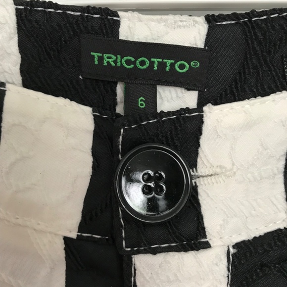 Tricotto Stripe Jeans Pants Women’s Size 6/S Black White Punk Alt Goth Pockets - Picture 6 of 16